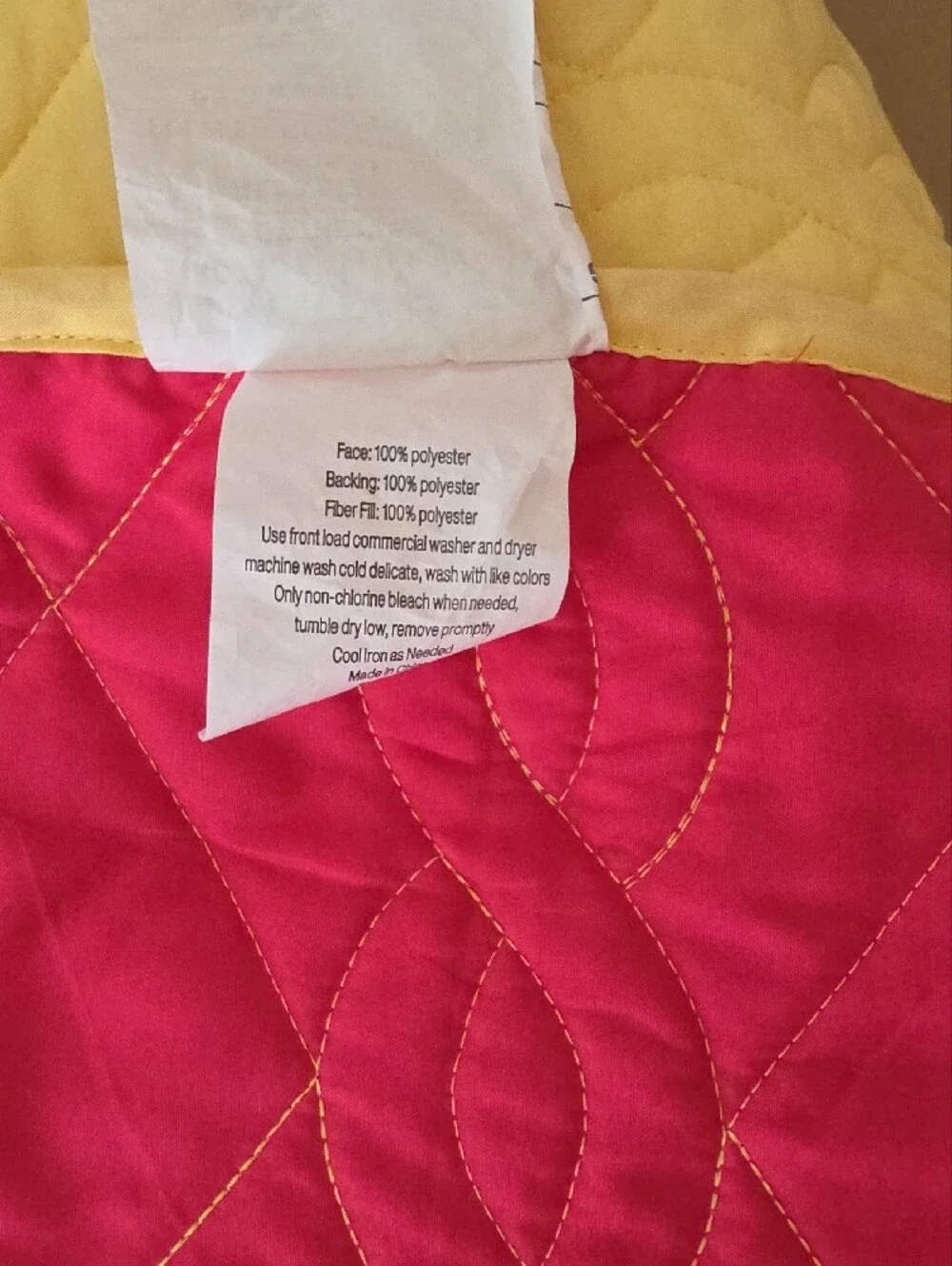 Yellow Quilted Bedspread and Pillow Set - Brand